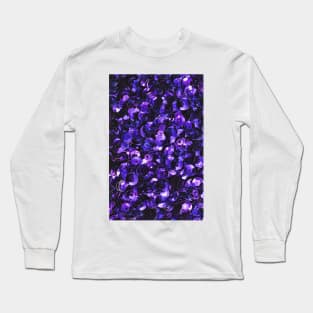 Purple Scattered Sequins Long Sleeve T-Shirt